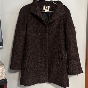 Anne Klein 45% Wool Button Up Coat